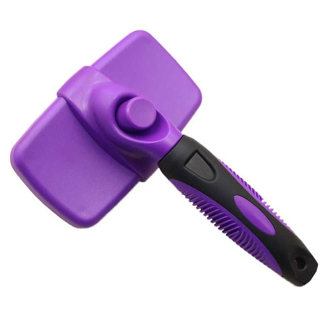 Self-Cleaning Dog Brush – Pet Grooming Tool for Shedding and Detangling