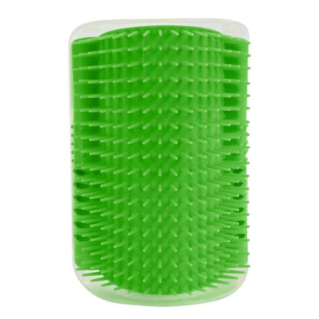 Cat Self-Groomer Corner Brush – Wall-Mounted Shedding Solution
