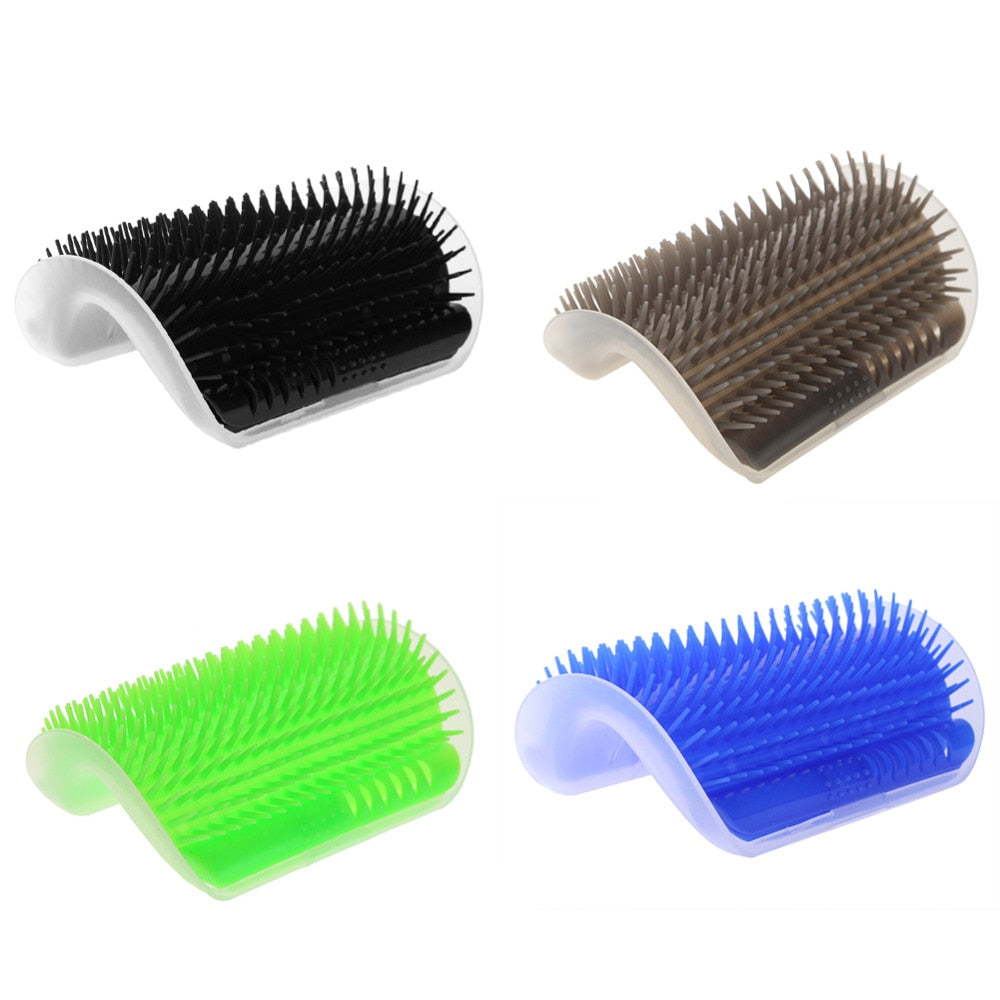 Cat Self-Groomer Corner Brush – Wall-Mounted Shedding Solution
