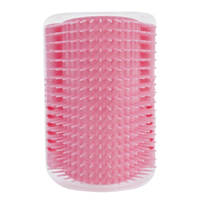 Cat Self-Groomer Corner Brush – Wall-Mounted Shedding Solution