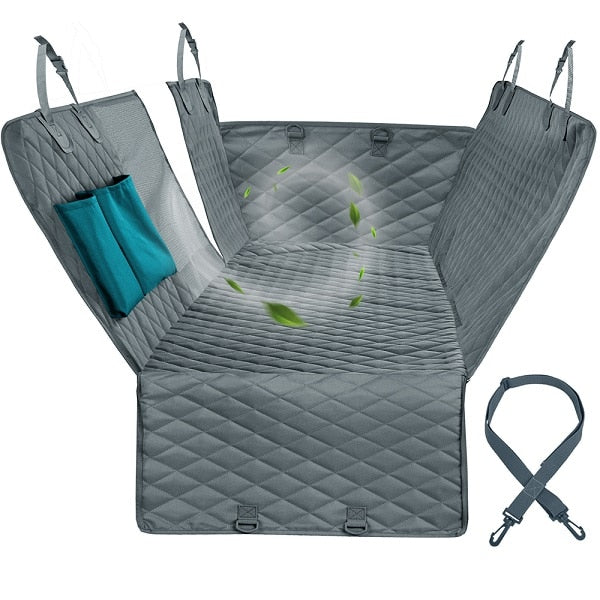 Waterproof Dog Car Seat Cover – Back Seat Protector with Mesh Window
