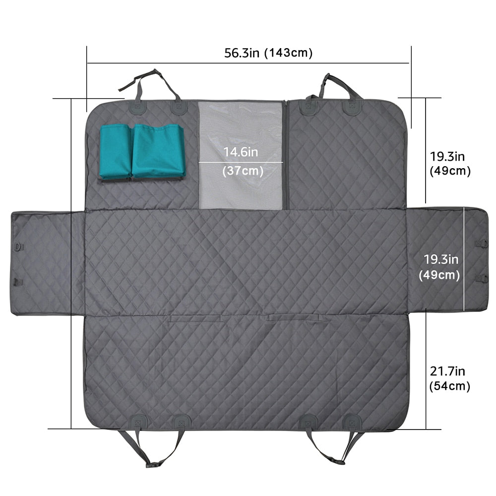 Waterproof Dog Car Seat Cover – Back Seat Protector with Mesh Window