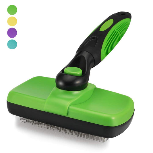 Self-Cleaning Dog Brush – Pet Grooming Tool for Shedding and Detangling
