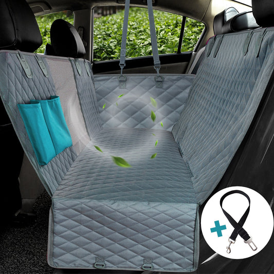 Waterproof Dog Car Seat Cover – Back Seat Protector with Mesh Window